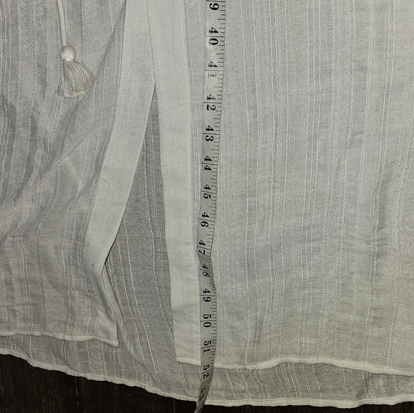 Robin Piccone Michelle Mandarin Collar Cover-Up Caftan Sz S Gauzy, Beach,Casual - Picture 14 of 16